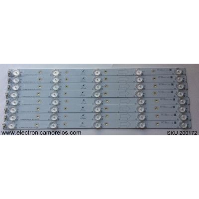 KIT DE LED´S PARA TV (8 PIEZAS) / TCL 4C-LB400T-YH2 / TOT_40B3800_8X5_3030C_5S1P REV.V1 / PANEL´S LVF400CM0T E1 V1 / LVF400CM0T E1 V4 / MODELOS LEKT40B3800 / L40B2800